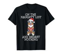 Funny Christmas Australian Shepherd Naughty List T-Shirt
