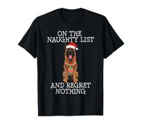 Funny Christmas Belgian Malinois Naughty List T-Shirt