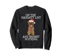 Funny Christmas Brussels Griffon Naughty List Sweatshirt