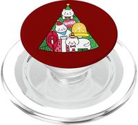 Funny Christmas Cats Tree, Xmas New Year Holiday Present PopSockets PopGrip pour MagSafe