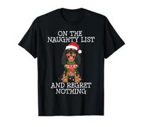 Funny Christmas Cavalier King Charles Spaniel Naughty List T-Shirt