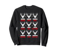 Funny Christmas Deer Hunters All of Santa's Reindeer Humour Sweatshirt