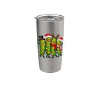 Funny Christmas Dill Pickles Family Besties Holiday Crew Gobelet isotherme en acier inoxydable double paroi