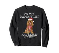 Funny Christmas English Cocker Spaniel Naughty List Sweatshirt