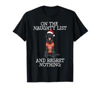 Funny Christmas Flat-Coated Retriever Naughty List T-Shirt