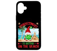 Funny Christmas GNOME for Xmas Vacation on The Beach Coque pour iPhone 16 Plus