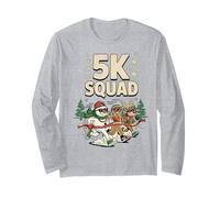 Funny Christmas Grandma Running Team 5K Squad Holiday Manche Longue