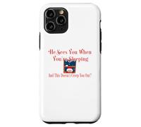 Funny Christmas He Sees You When Sleeping is Effrayant Coque pour iPhone 11 Pro