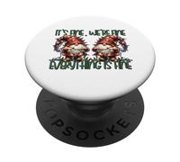 Funny Christmas Lights Everything is Fine Christmas GNOME PopSockets PopGrip Adhésif