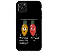 Funny Christmas Lights Joke Light Bulb Working Off on Pun Coque pour iPhone 11 Pro Max