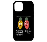 Funny Christmas Lights Joke Light Bulb Working Off on Pun Coque pour iPhone 12/12 Pro