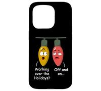 Funny Christmas Lights Joke Light Bulb Working Off on Pun Coque pour iPhone 15 Pro