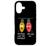 Funny Christmas Lights Joke Light Bulb Working Off on Pun Coque pour iPhone 17