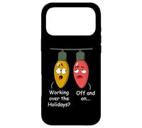 Funny Christmas Lights Joke Light Bulb Working Off on Pun Coque pour iPhone 17 Pro Max