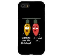 Funny Christmas Lights Joke Light Bulb Working Off on Pun Coque pour iPhone SE (2020) / 7/8
