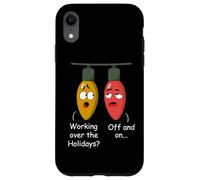 Funny Christmas Lights Joke Light Bulb Working Off on Pun Coque pour iPhone XR