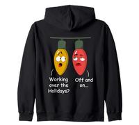 Funny Christmas Lights Joke Light Bulb Working Off on Pun Sweat à Capuche