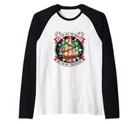 Funny Christmas Middle Finger Graphic Manche Raglan