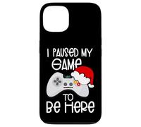 Funny Christmas Quotes I Paused My Game to Be Here Graphic Coque pour iPhone 13