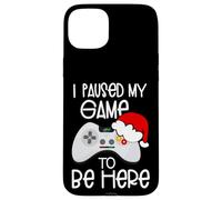 Funny Christmas Quotes I Paused My Game to Be Here Graphic Coque pour iPhone 15 Plus