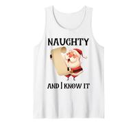 Funny Christmas Sarcastic Naughty and I Know it Christmas Dad Mom Débardeur
