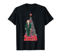 Funny Christmas Trump Santa 2025 Meme Christmas Tree Patriotic T-Shirt