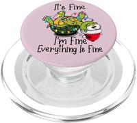 Funny Christmas Turtle It's Fine I'm Fine Everything is Fine PopSockets PopGrip pour MagSafe