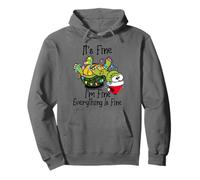 Funny Christmas Turtle It's Fine I'm Fine Everything is Fine Sweat à Capuche