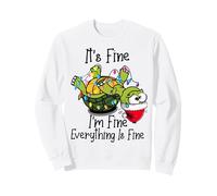 Funny Christmas Turtle It's Fine I'm Fine Everything is Fine Sweatshirt