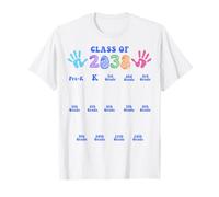 Funny Class of 2038 Grow With Me Handprint Pre-k 12e année T-Shirt