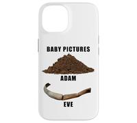 Funny Clean Bible Character Humor - Adam & Even Baby Photos Coque pour iPhone 14
