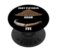 Funny Clean Bible Character Humor - Adam & Even Baby Photos PopSockets PopGrip Adhésif