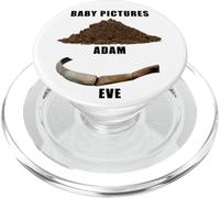 Funny Clean Bible Character Humor - Adam & Even Baby Photos PopSockets PopGrip pour MagSafe