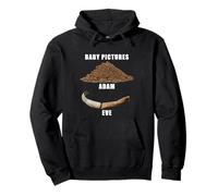Funny Clean Bible Character Humor - Adam & Even Baby Photos Sweat à Capuche