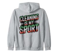 Funny Cleaning is My Sport Janitor Crew Scrub Squad Mop Lady Sweat à Capuche