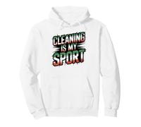 Funny Cleaning is My Sport Janitor Crew Scrub Squad Mop Lady Sweat à Capuche