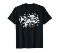 Funny Cleaning My Cardio Housekeeping Ninja Aspirateur Crew T-Shirt