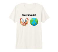 Funny Clown World Visage de Clown et planète Terre T-Shirt Haut de Gamme