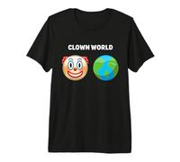 Funny Clown World Visage de Clown et planète Terre T-Shirt Haut de Gamme