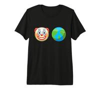 Funny Clown World Visage de Clown et planète Terre T-Shirt Haut de Gamme