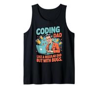 Funny Coding Dad Like a Regular Dad but With Bugs Débardeur