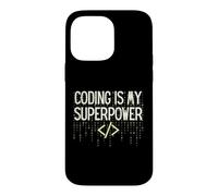 Funny Coding is My Superpower Coder Programmer Coque pour iPhone 14 Pro Max
