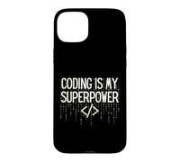 Funny Coding is My Superpower Coder Programmer Coque pour iPhone 15 Plus