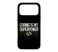 Funny Coding is My Superpower Coder Programmer Coque pour iPhone 17 Pro Max