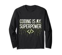 Funny Coding is My Superpower Coder Programmer Manche Longue