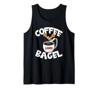 Funny Coffee and Bagel Quote for High Dive Men & Coffee Dad Débardeur