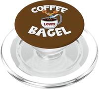 Funny Coffee and Bagel Quote for High Dive Men & Coffee Dad PopSockets PopGrip pour MagSafe