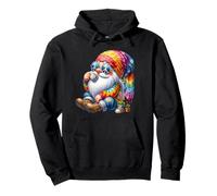 Funny Coffee GNOME Pattern with Peace Sign for Groovy Hippie Sweat à Capuche