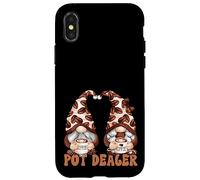Funny Coffee Gnomes for Two Coffee Lover and Pot Dealer Coque pour iPhone X/XS