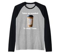 Funny Coffee Love Addict Medicine Apparel Merchandising Manche Raglan